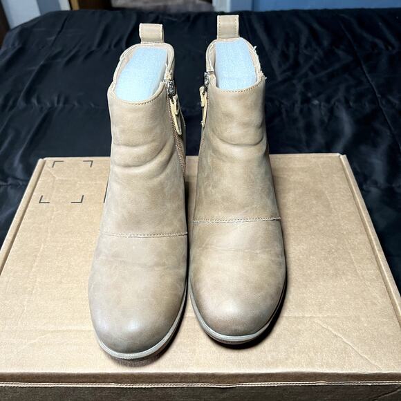 Athlefit wedge boots comfortable angle wedge booties womens 8 trendy evening - Picture 7 of 11